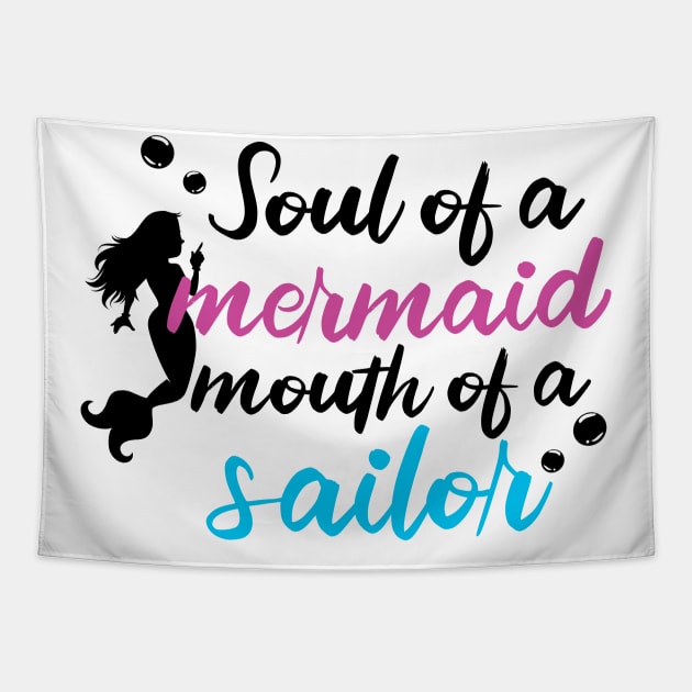 Soul of a mermaid, mouth of a sailor Tapestry by Ivana27