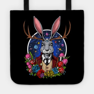 Jackalope Psychedelic Rabbit Tote