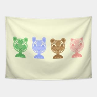 Cute animal fans Tapestry