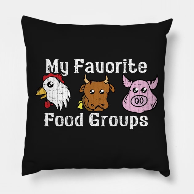 My Favorite Food Groups Pillow by Swagazon