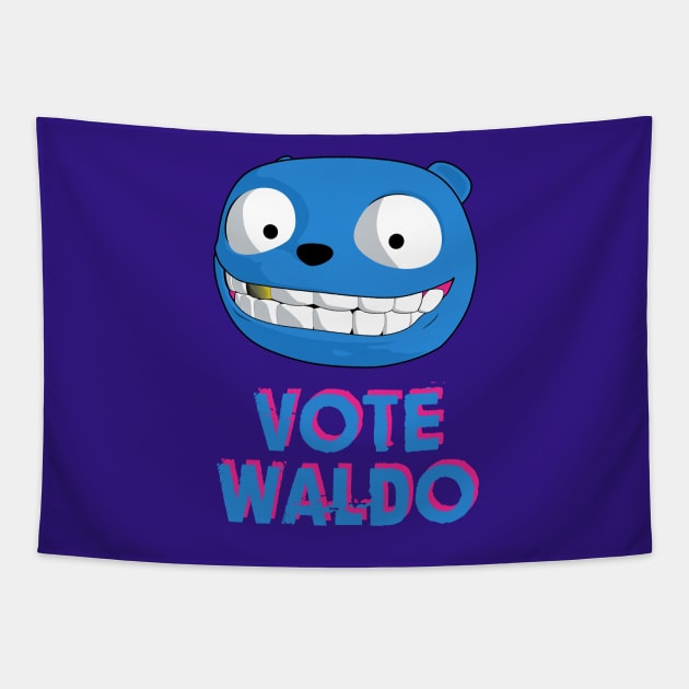 Black Mirror - Vote Waldo Tapestry by atizadorgris