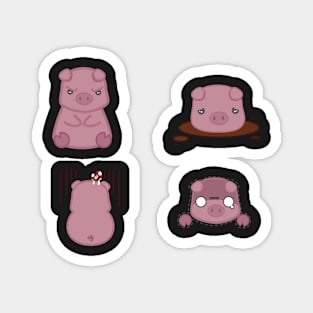 Pleasantly Plump Piggy Sticker Pack Magnet