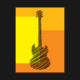 Guitar Scribbled Art 6 T-Shirt