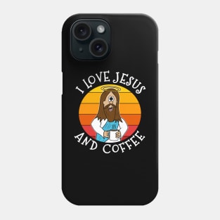 I Love Jesus and Coffee Christian Church Funny Phone Case