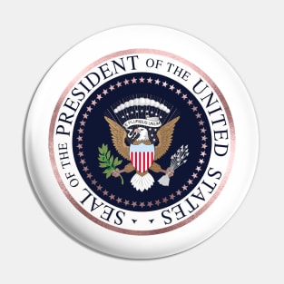 Presidential Seal, Faux Rose Gold Trim Pin