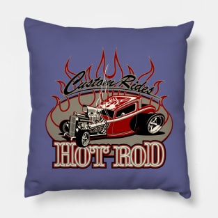 Cartoon hot rod Pillow