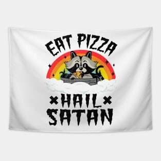 Eat Pizza Hail Satan Funny Death Metal Tapestry