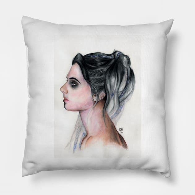 Yasha Nydoorin in watercolour Pillow by DustNox