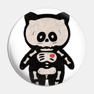 gato blanco y negro Pin