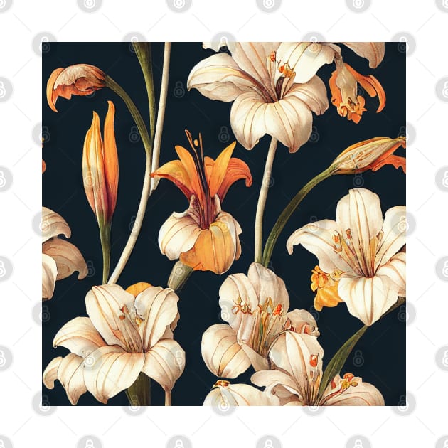 Daylily Rustic Vintage Botanical Style by VintageFlorals