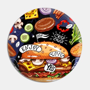 Food poster, fast food, cooking, burger, hamburger, cheeseburger Pin