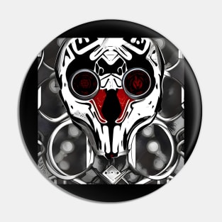 Steampunk skull abstract Pin