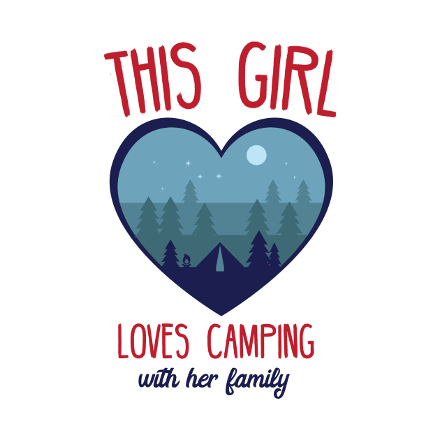 this girl loves camping with her family by bojan17779