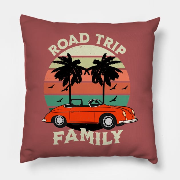 Family Road Trip Vacay Mode Pillow by ChasingTees