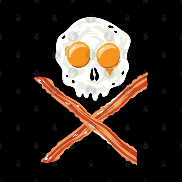 Bacon and Eggs Skull and Cross Bones by Graphic Duster