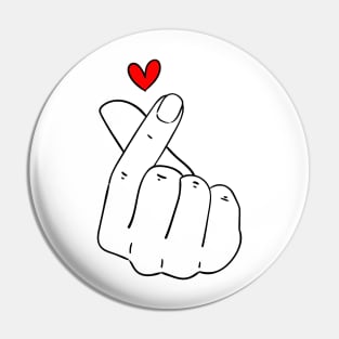 K-Pop Finger Heart Pin