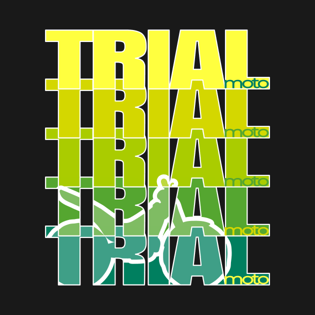 green yellow TRIAL Trialbike echo contour, Motorbike Sport Motorsports by ALLEBASIdesigns