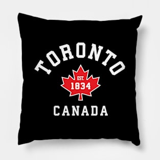 Toronto Canada Canadian Flag Maple Leaf Pillow