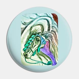 Arabian Horse. Bright Colours. Pin