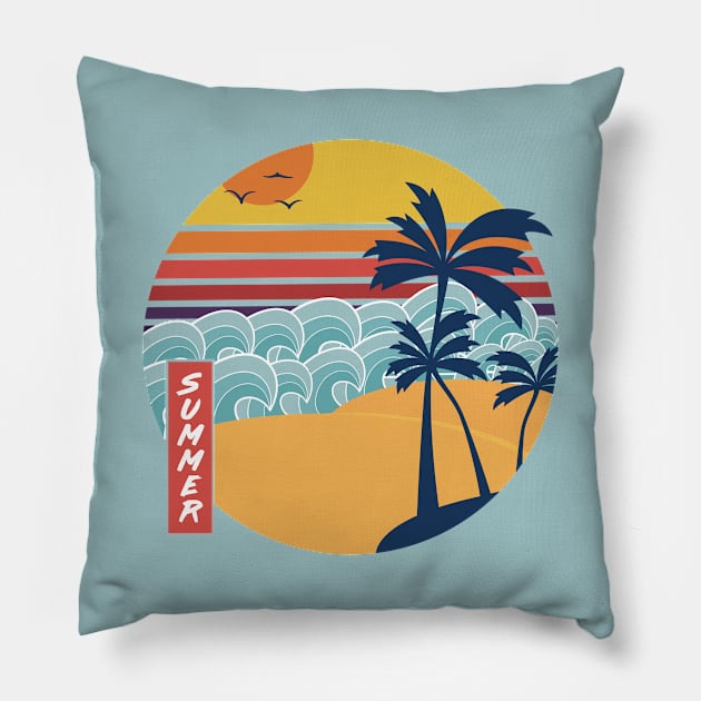 Beach Life Pillow by Hixon House