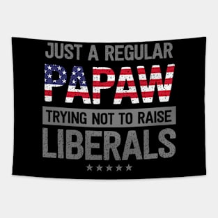 Regular Papaw Raise Liberals USA Flag Father's Day Tapestry