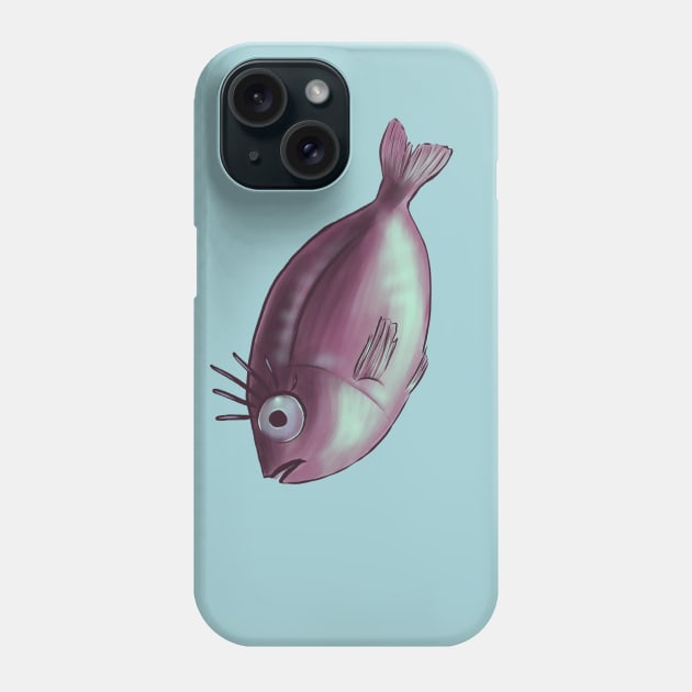 Funny Fish With Fancy Eyelashes Phone Case by Boriana Giormova