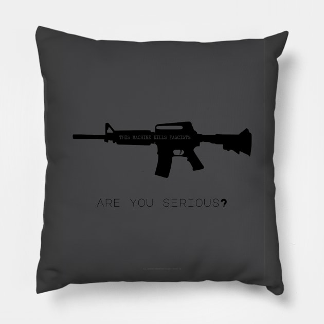 Are You Serious? Pillow by Abby Anime