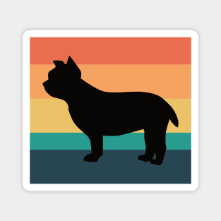 Yorkshire Terrier Dog Silhouette Vintage Sunset Magnet