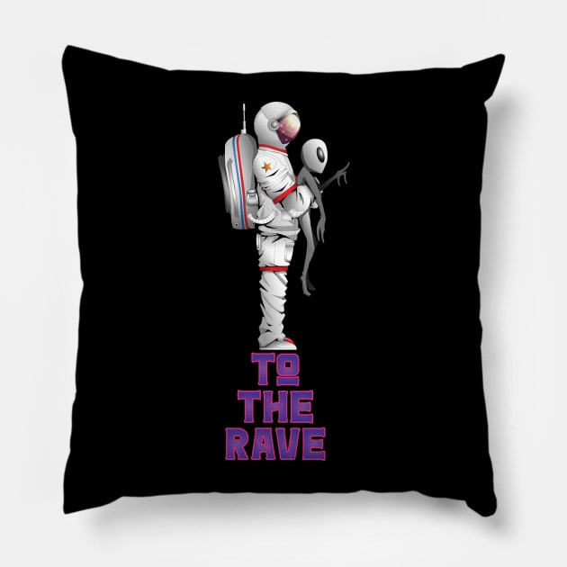 Funny EDM Rave Gift Art Pillow by USProudness