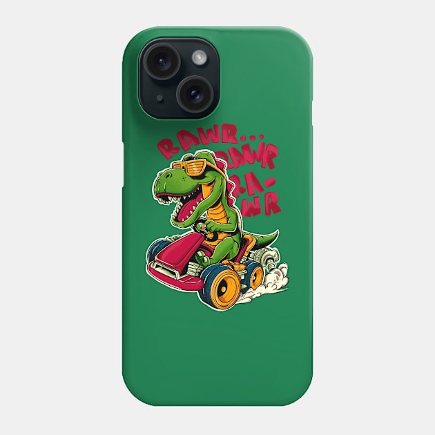 Dino Kart Rawr Phone Case by alluslang