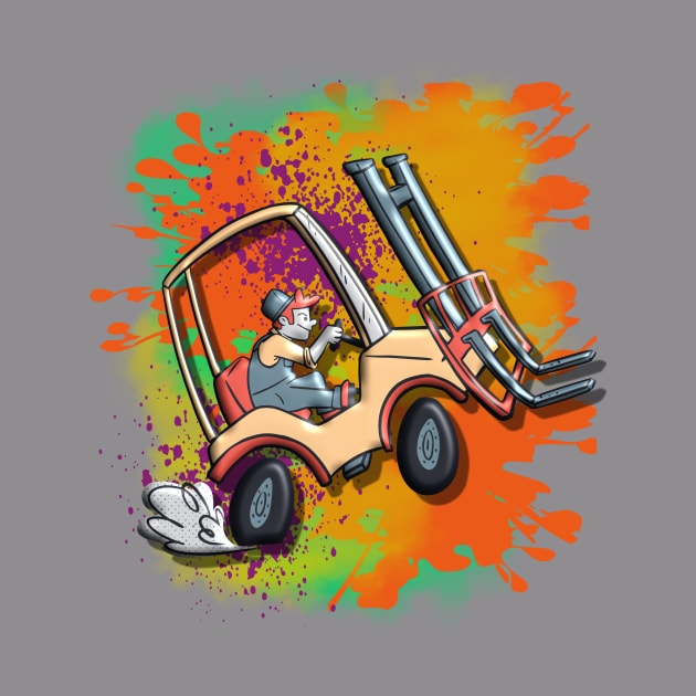 aggressive forklift driver by ttshirty