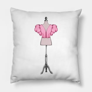 Fashionable retro mannequin in modern style Pillow