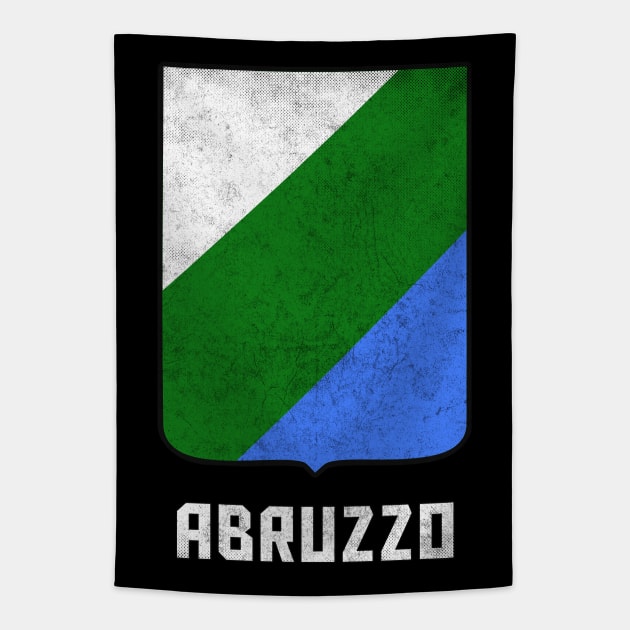 Abruzzo Italia Flag / Vintage Look Faded Design Tapestry by DankFutura