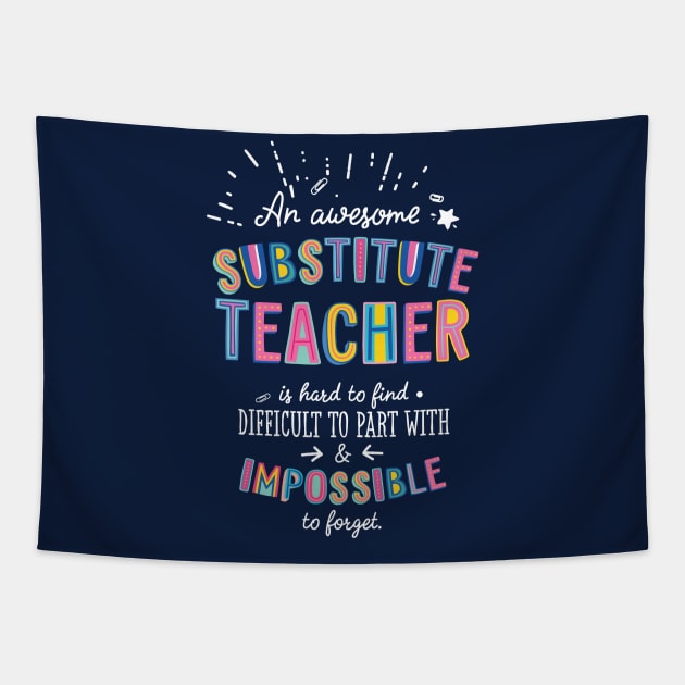 An awesome Substitute Teacher Gift Idea - Impossible to Forget Quote Tapestry by BetterManufaktur