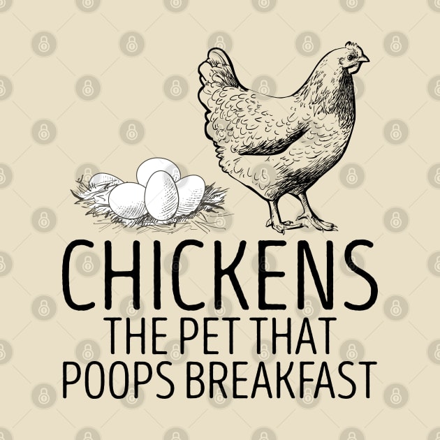 chickens the pet that poops breakfast by DragonTees