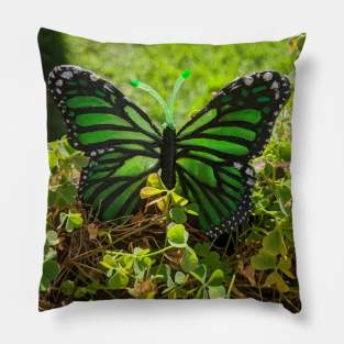 Green Resin Butterfly Pillow