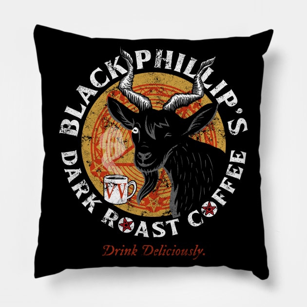 Phillip's Dark Roast Pillow by GoodIdeaRyan