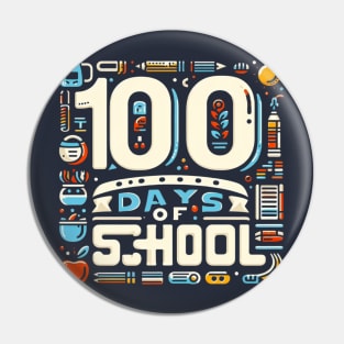 100 days of School Pin