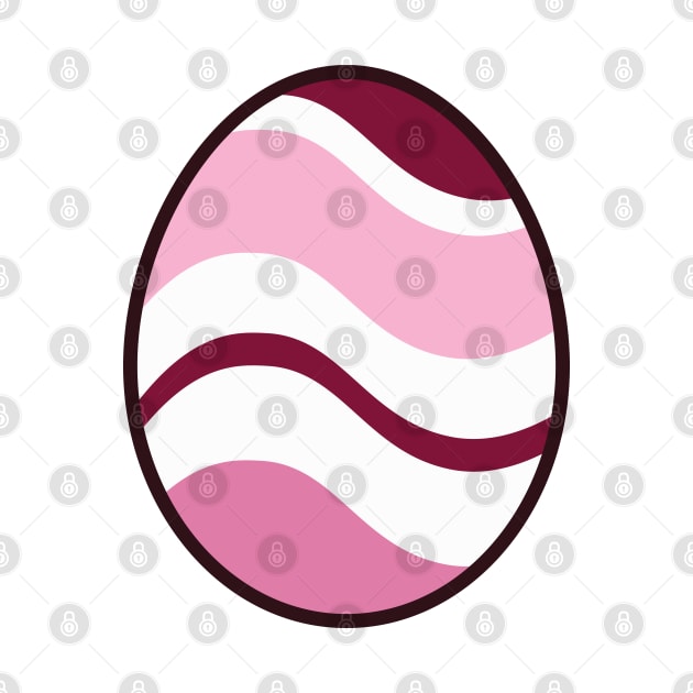 Egg | Pink | Stripes v2 by Wintre2