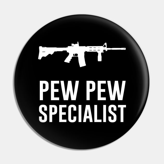 Pew Pew Specialist Pin by produdesign