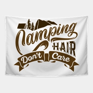 Camping Hair Don't Care Tapestry