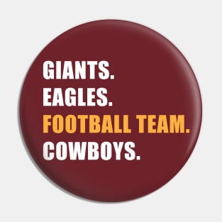 Professional Football Team Pin