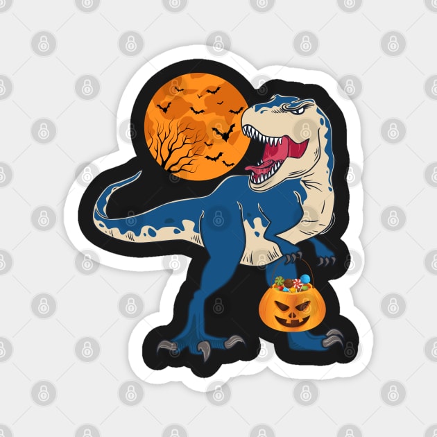 Halloween For Boys Girls Kids Dinosaur T rex Mummy Pumpkin Magnet by IstoriaDesign