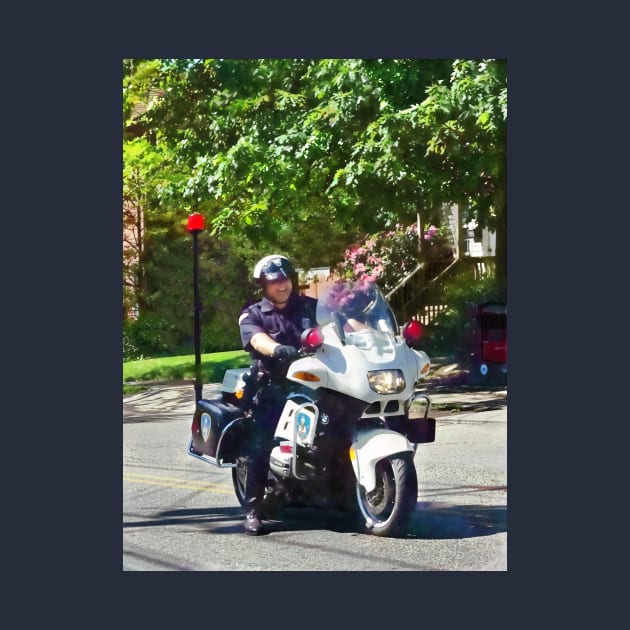 Policeman On Motorcycle by SusanSavad