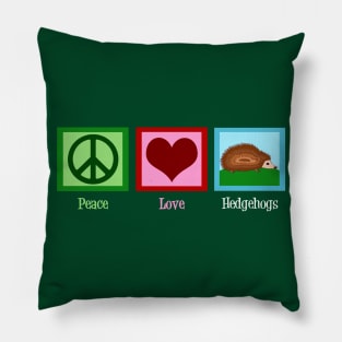 Peace Love Hedgehogs Pillow