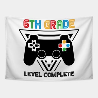 6th Grade Level Complete Graduation Gamer Boys Kids Tapestry