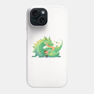 Adorable Dragon Animal Loving Cuddle Embrace Children Kid Tenderness Phone Case