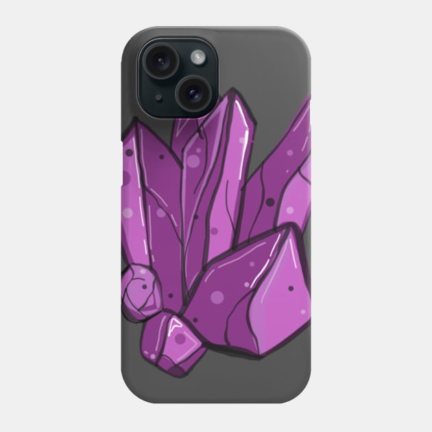 Amethyst and skull Phone Case by MoonstoneandMyth