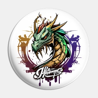 Graffiti Paint Dragon Creative Pin