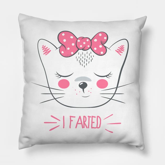 I Farted Funny Cat Pillow by Flippin' Sweet Gear